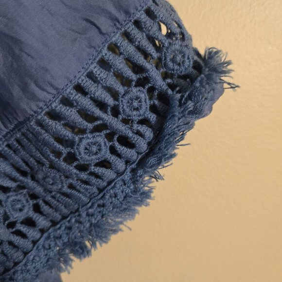 Sundance Rossi Top Fully Embroidered Fringe Short Sleeve Cupro Vegan Silk Size S - Picture 7 of 10